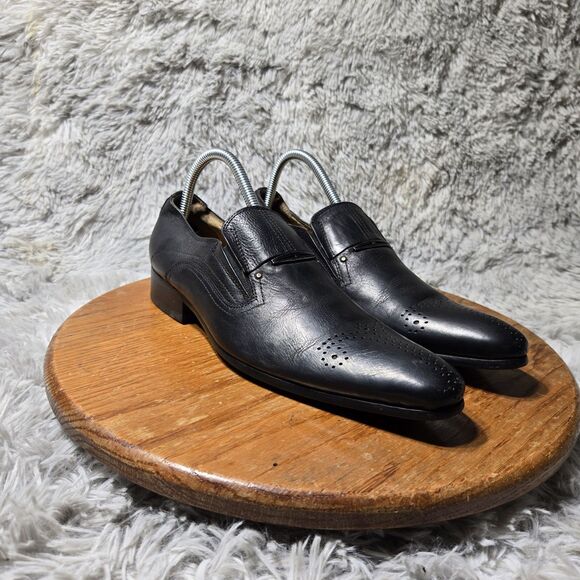 Paul Smith London Womens 7.5-8/38 Pebbled Leather Loafer Point Toe Dress Shoes - Picture 1 of 10